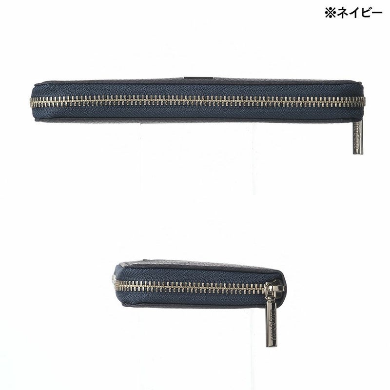 ゴールドファイルの長財布 スペリオール ラウンドファスナー長財布 ネイビー