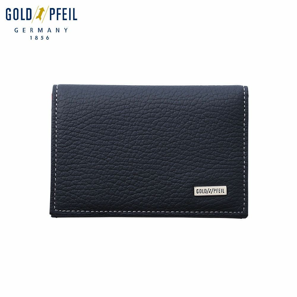 新品未使用】GOLD PFEIL バーガンディ(赤ワイン色) レザー 名刺入れ