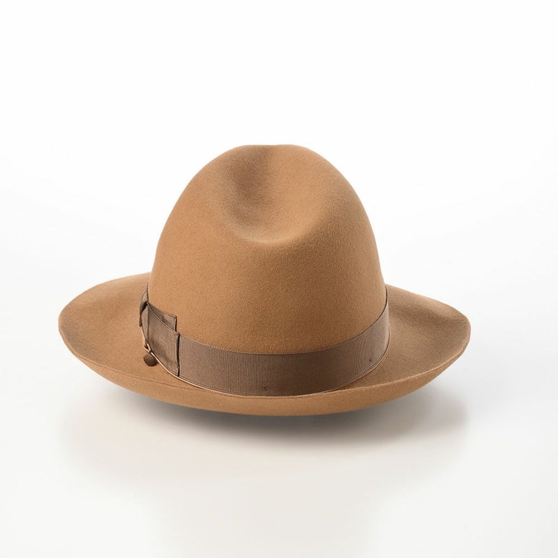 ボルサリーノのフェルトハット Q.S. Anello Rasato（Q.S. アネロ ラザート） 114336 キャメル