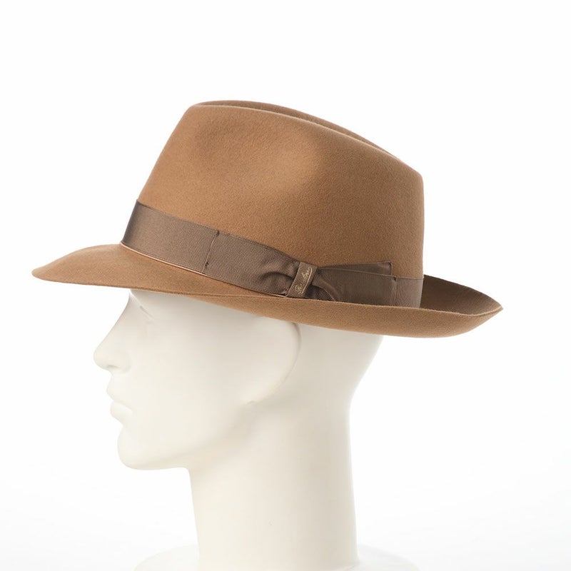 ボルサリーノのフェルトハット Q.S. Anello Rasato（Q.S. アネロ ラザート） 114336 キャメル