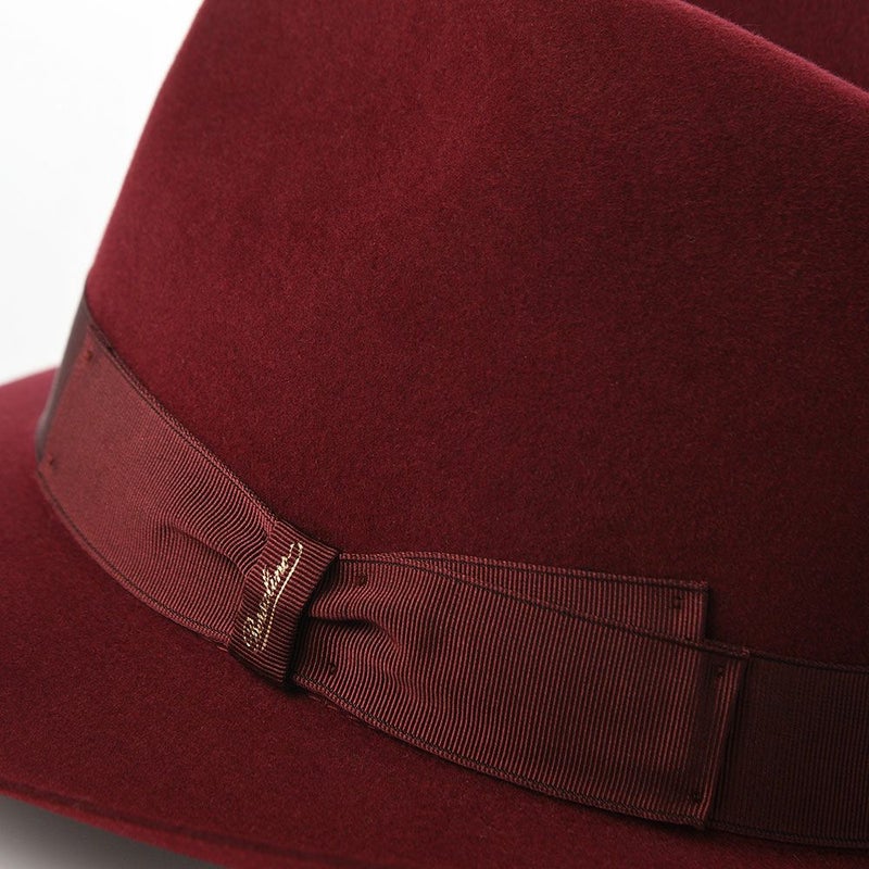 ボルサリーノのフェルトハット Alessandria rasato（アレッサンドリア ラザート） 390054 バーガンディー