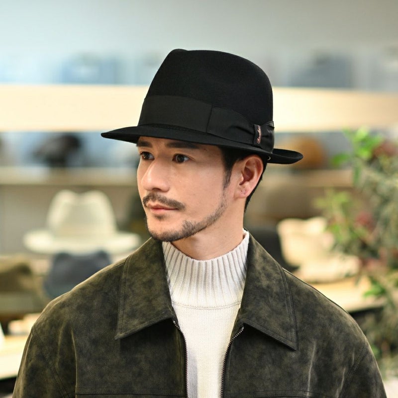 ボルサリーノのフェルトハット Alessandria rasato piccola（アレッサンドリア ラザート ピッコラ） 390131 ブラック