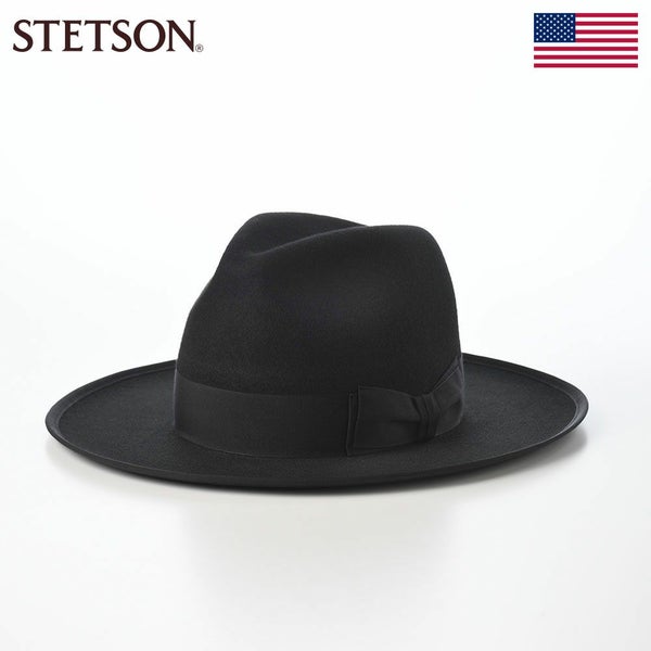 WOOL FELT LONG FLAT BRIM（ウールフェルト ロングフラットブリム） SE827 ブラック