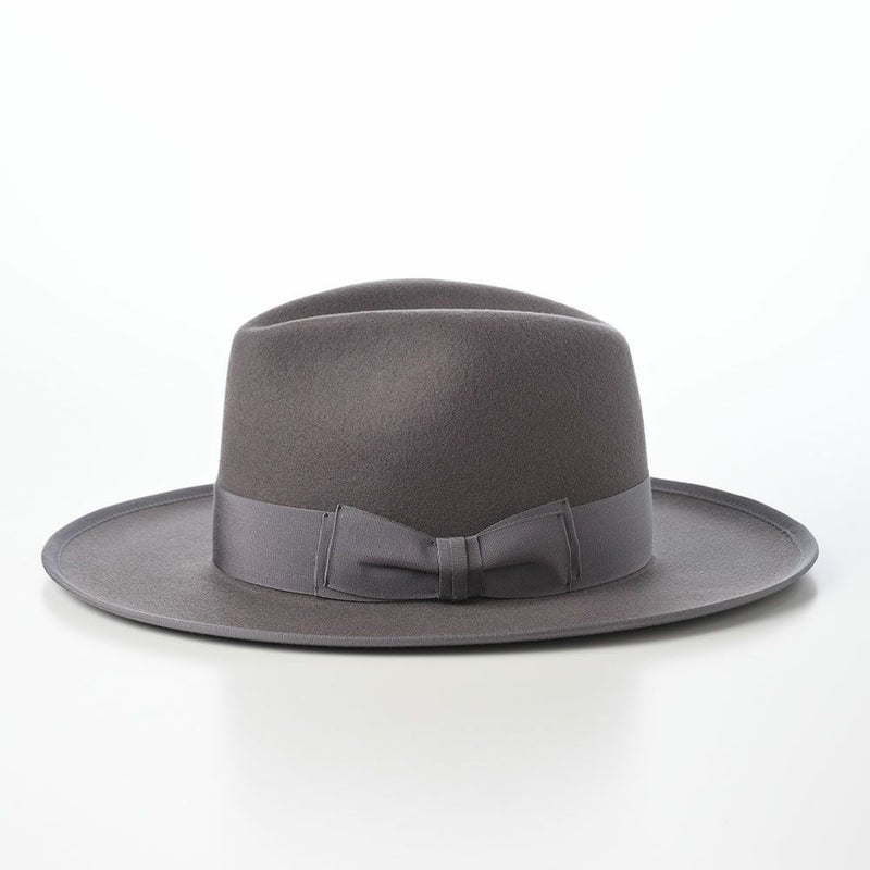 ステットソンのフェルトハット WOOL FELT LONG FLAT BRIM（ウールフェルト ロングフラットブリム） SE827 チャコール