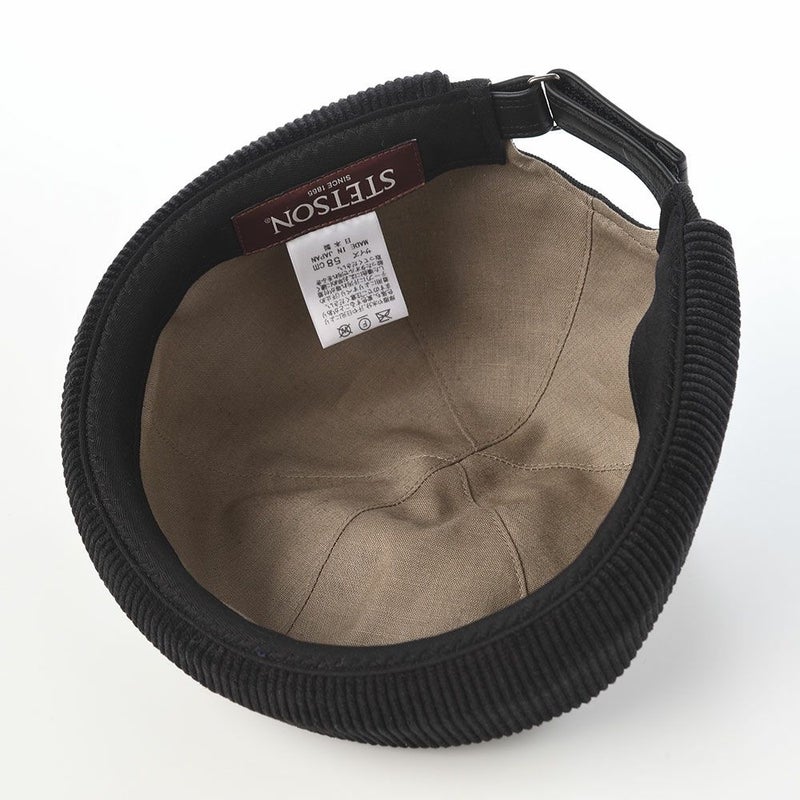 ステットソンのロールキャップ CORDUROY FISHERMAN CAP（コーデュロイ フィッシャーマン キャップ） SE832 ブラック