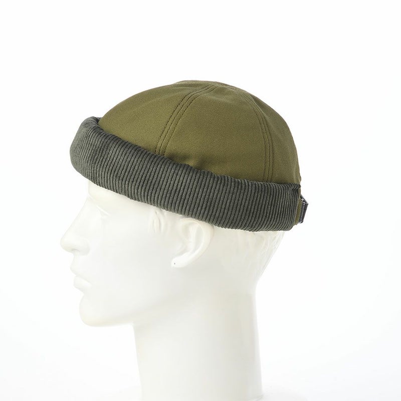 ステットソンのロールキャップ CORDUROY FISHERMAN CAP（コーデュロイ フィッシャーマン キャップ） SE832 カーキ