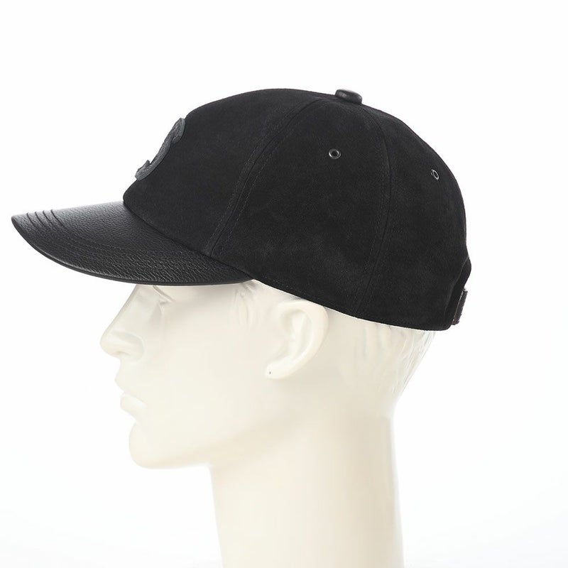 ステットソンのキャップ ONE TONE LEATHER CAP（ワントーン レザー キャップ） SE844 ブラック