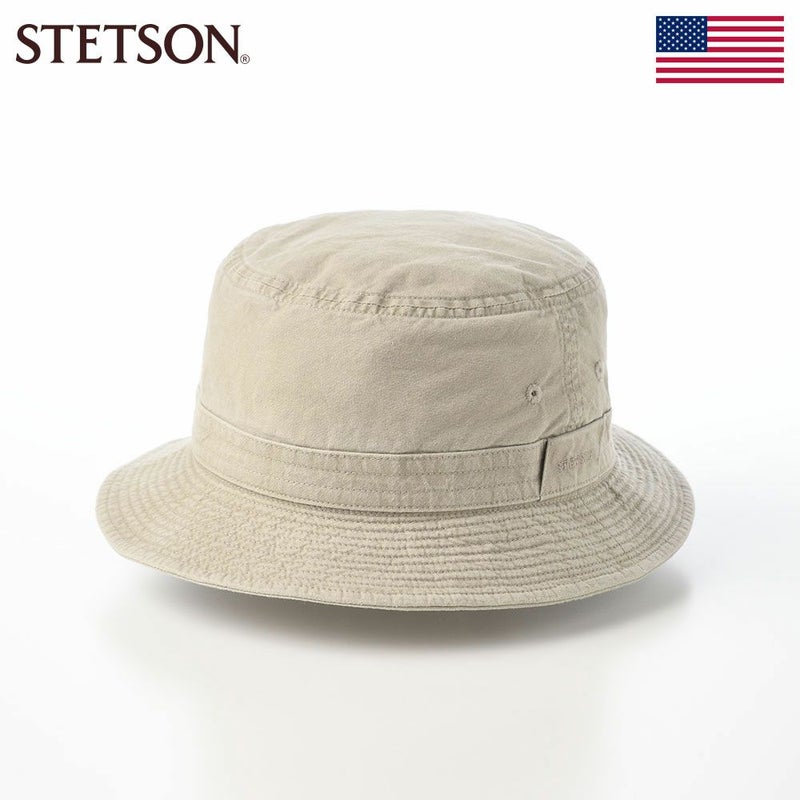 ステットソンの布帛ソフトハット COTTON OVERDYE WASHED HAT（コットンオーバーダイウォッシュドハット） SE076 オリーブ