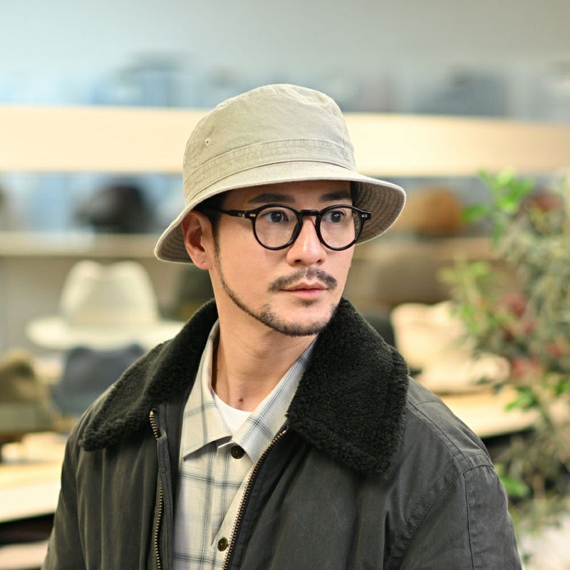 ステットソンの布帛ソフトハット COTTON OVERDYE WASHED HAT（コットンオーバーダイウォッシュドハット） SE076 オリーブ