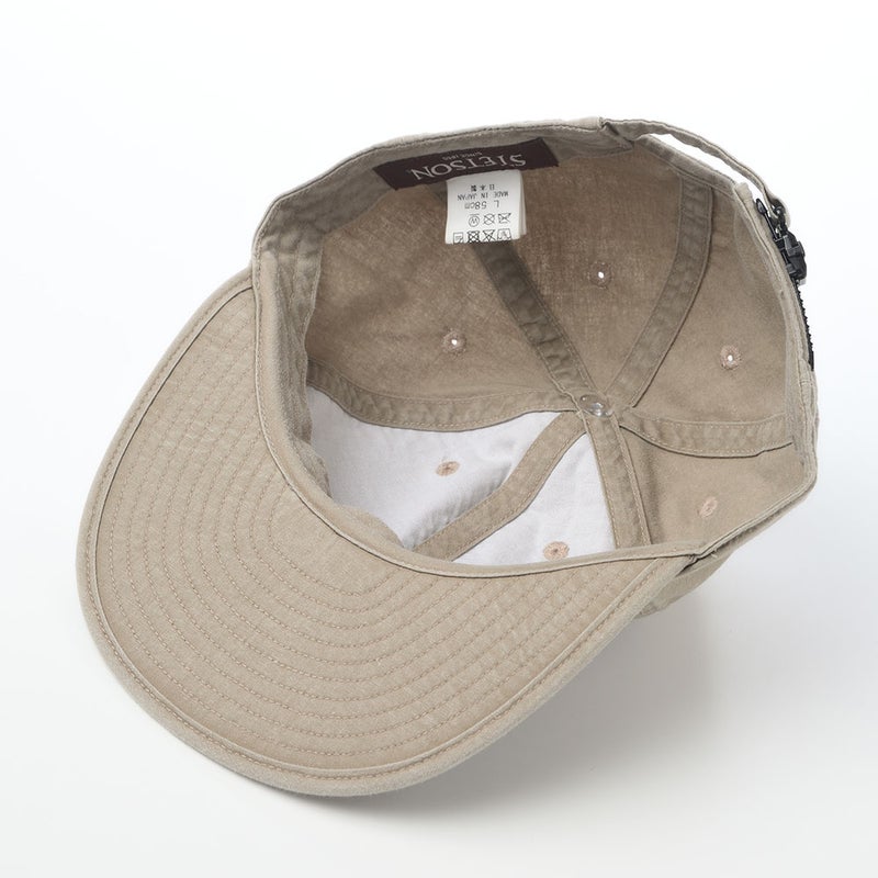 ステットソンのキャップ COTTON OVERDYE WASHED CAP（コットンオーバーダイウォッシュドキャップ） SE077 ベージュ