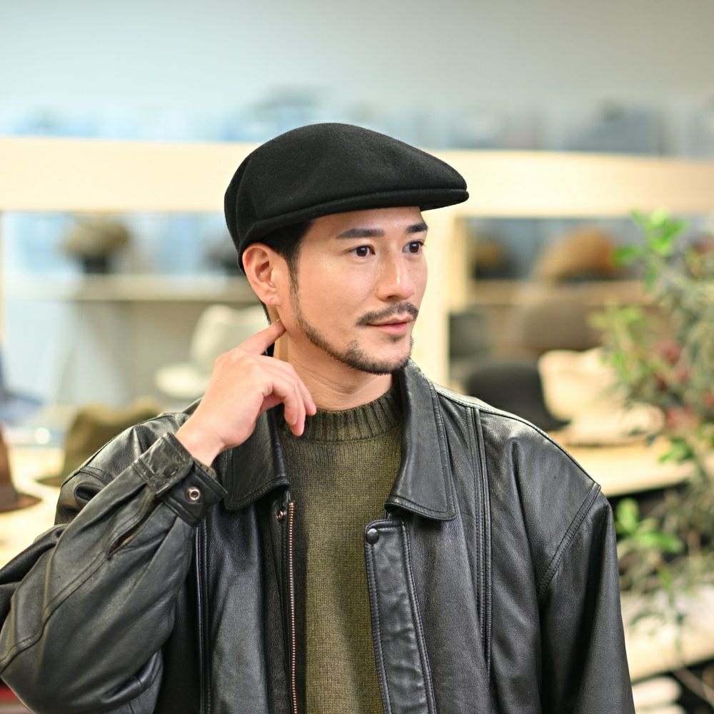 カンゴール ハンチング WOOL 504（ウール） ブラックゴールド | 帽子