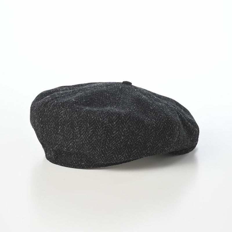 ステルコフスキーのキャスケット Peaky Blinders Harris Tweed（ピーキーブラインダーズ ハリスツイード） ブラックヘリンボーン