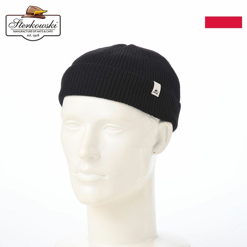ステルコフスキーのニット帽 Duke Cashmere Mix Knit（デューク カシミヤミックス ニット） ブラック
