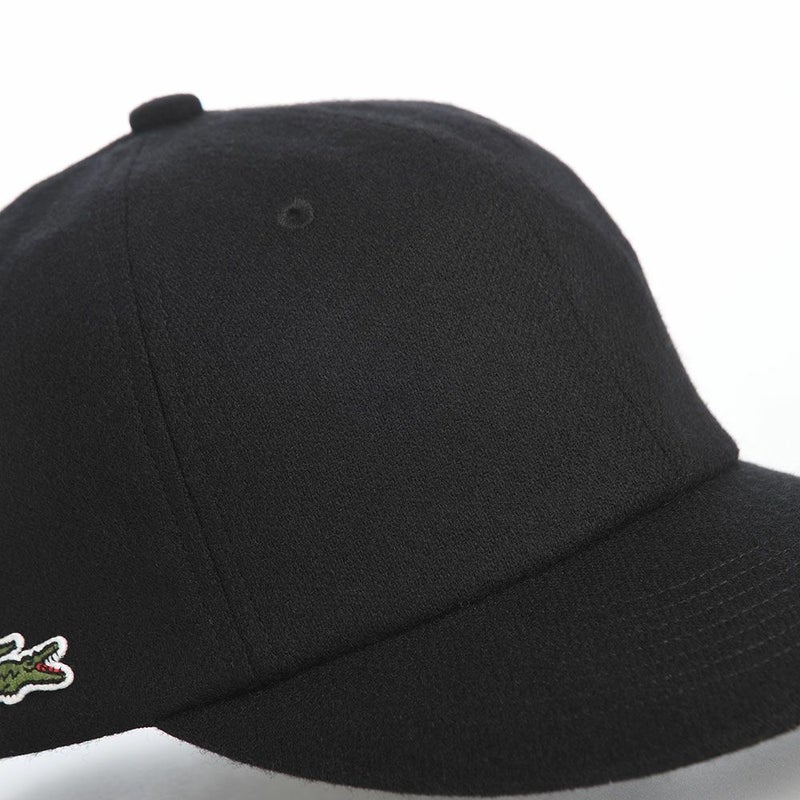 ラコステのキャップ FLANNEL CAP（フランネルキャップ） L1384 ブラック