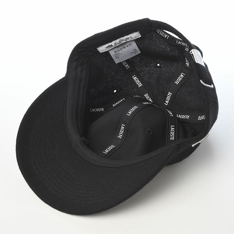 ラコステのキャップ FLANNEL CAP（フランネルキャップ） L1384 ブラック