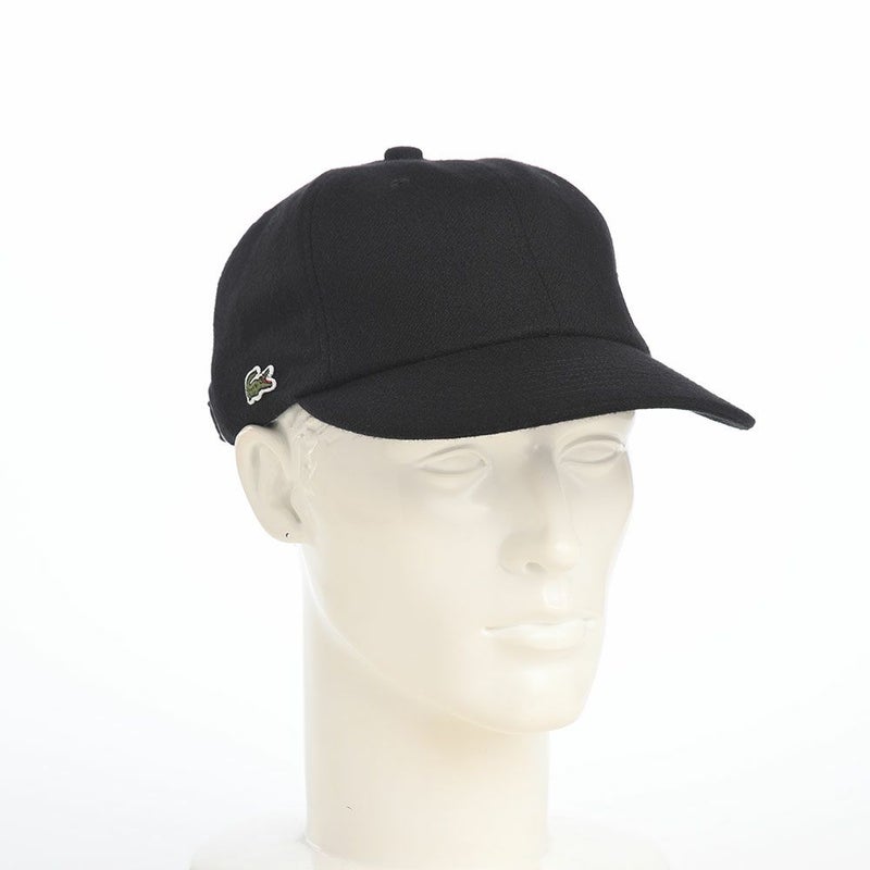 ラコステのキャップ FLANNEL CAP（フランネルキャップ） L1384 ブラック
