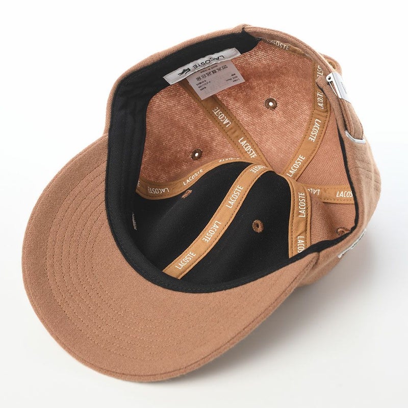 ラコステのキャップ FLANNEL CAP（フランネルキャップ） L1384 キャメル
