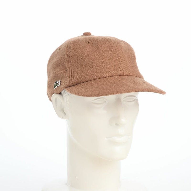ラコステのキャップ FLANNEL CAP（フランネルキャップ） L1384 キャメル