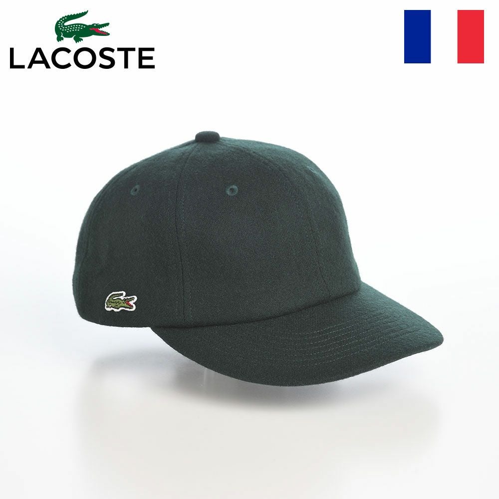 未使用LACOSTEキャップ ラコステ キャップ FLANNEL CAP（フランネルキャップ） L1384 グリーン