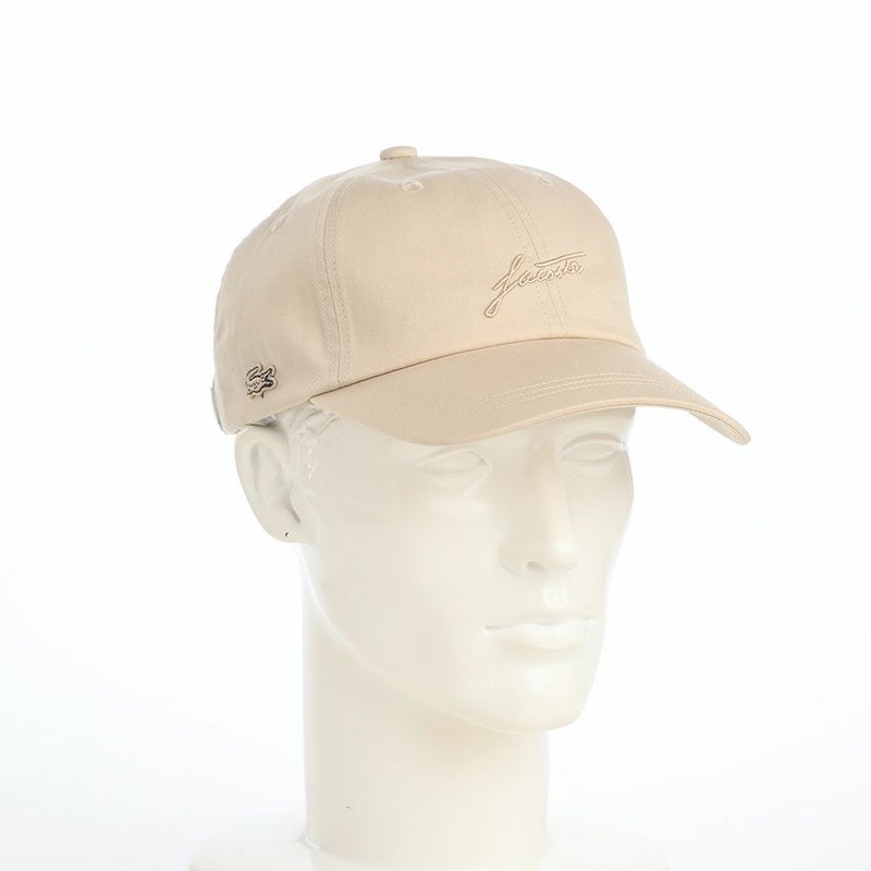 ラコステのキャップ TONE ON TONE EMB CAP（トーンオントーン エンブロイダリー キャップ） L7152 ベージュ