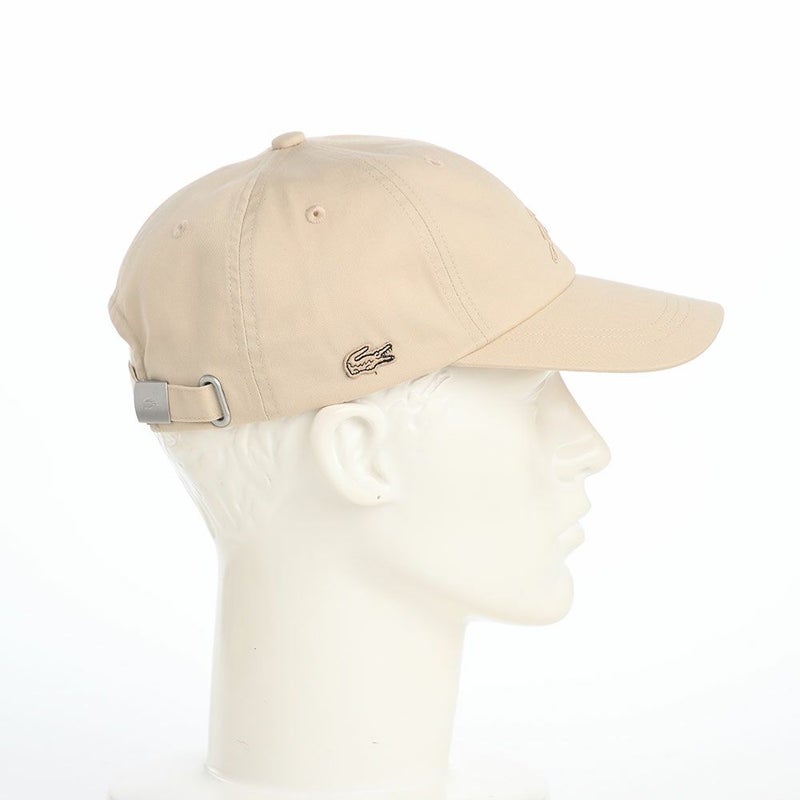 ラコステのキャップ TONE ON TONE EMB CAP（トーンオントーン エンブロイダリー キャップ） L7152 ベージュ