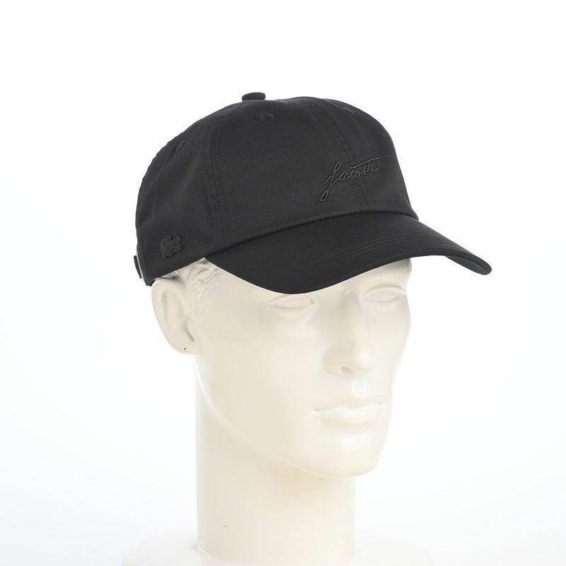 ラコステのキャップ TONE ON TONE EMB CAP（トーンオントーン エンブロイダリー キャップ） L7152 ブラック