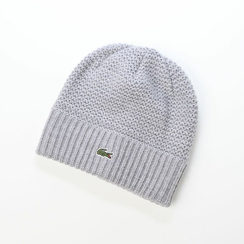 ラコステのニット帽 RIB SWITCH KNIT WATCH（リブスイッチ ニットワッチ） L1386 グレー