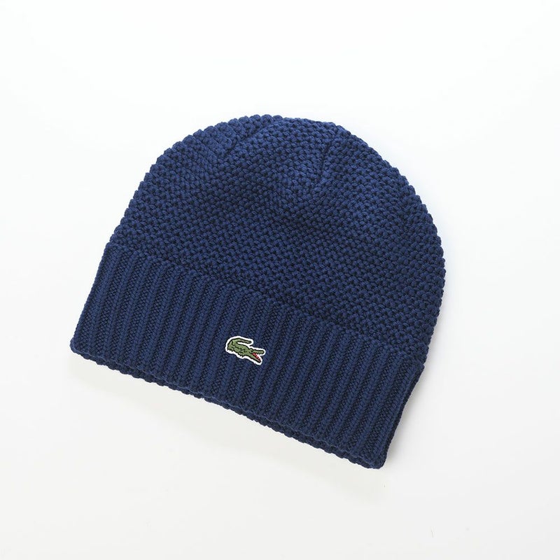 ラコステのニット帽 RIB SWITCH KNIT WATCH（リブスイッチ ニットワッチ） L1386 ネイビー