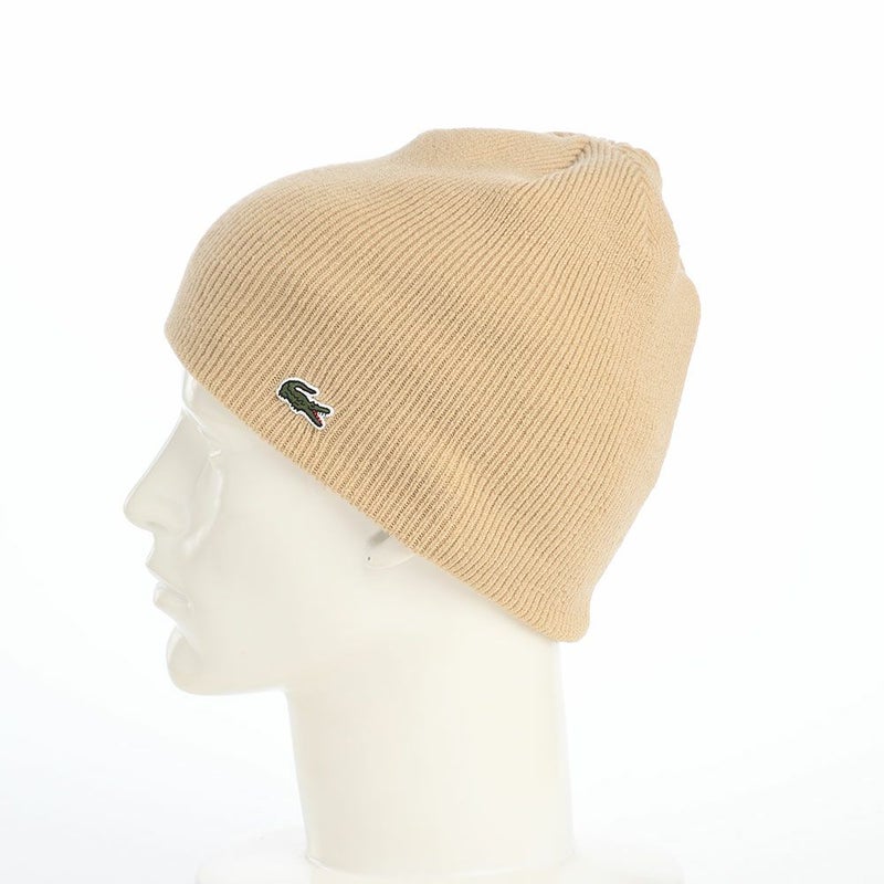 ラコステのニット帽 WOOL KNIT BEANIE（ウール ニットビーニー） L1387 ベージュ