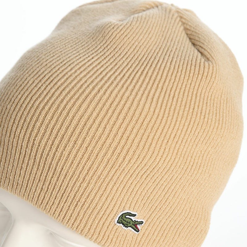 ラコステのニット帽 WOOL KNIT BEANIE（ウール ニットビーニー） L1387 ベージュ