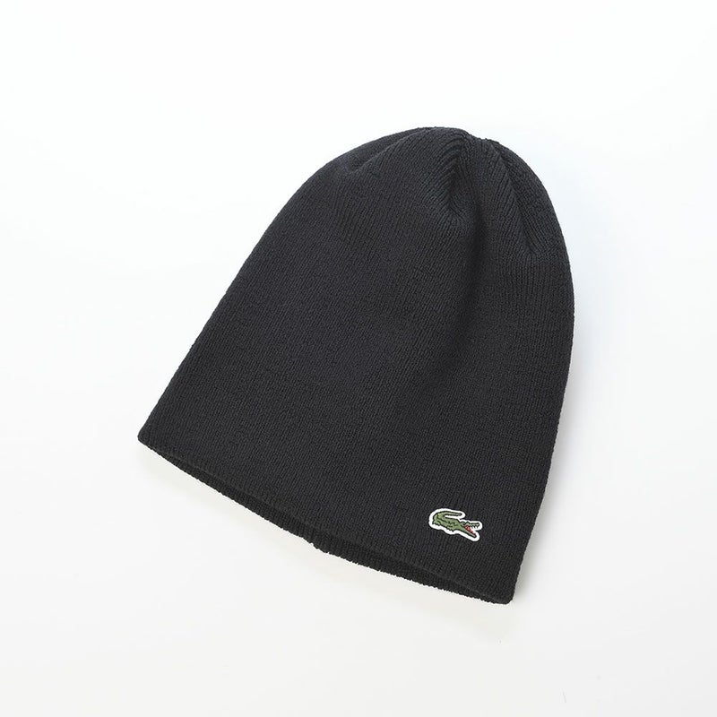 ラコステのニット帽 WOOL KNIT BEANIE（ウール ニットビーニー） L1387 ブラック