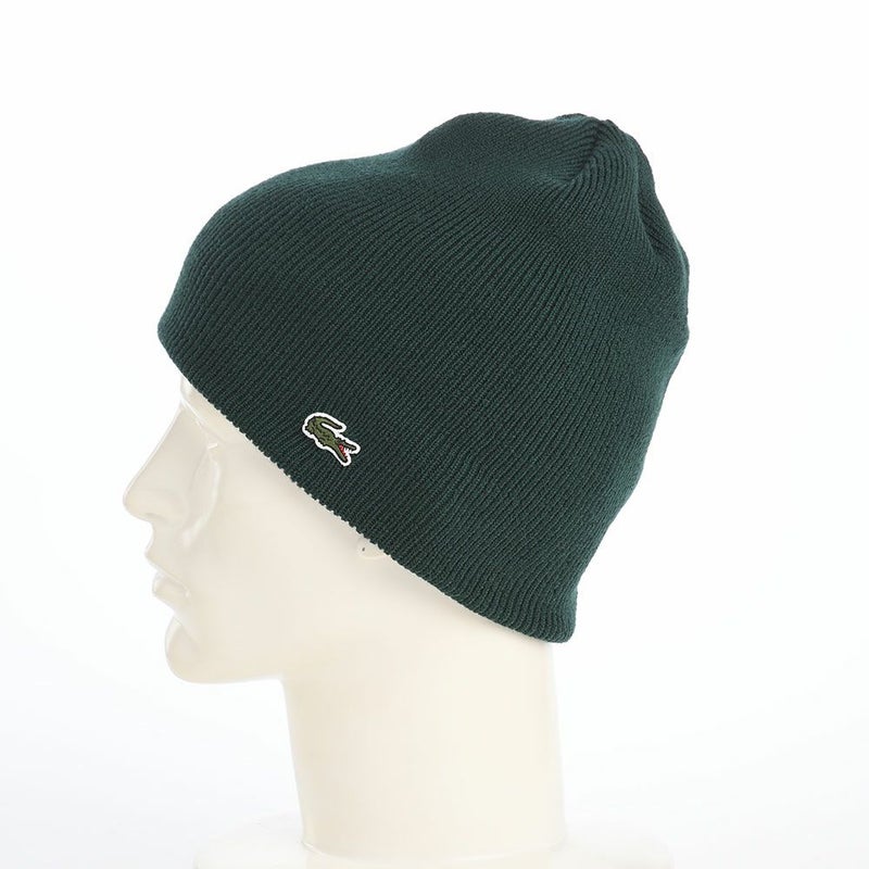 ラコステのニット帽 WOOL KNIT BEANIE（ウール ニットビーニー） L1387 グリーン