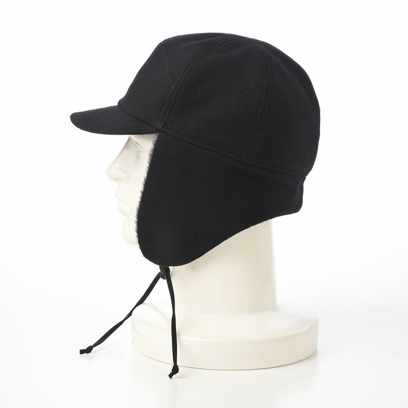 モーノのキャップ Ear flap cap（イヤーフラップキャップ） ブラック