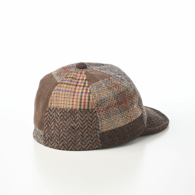 モーノのキャップ Patchwork short brim cap（パッチワークショートブリムキャップ） ブラウン