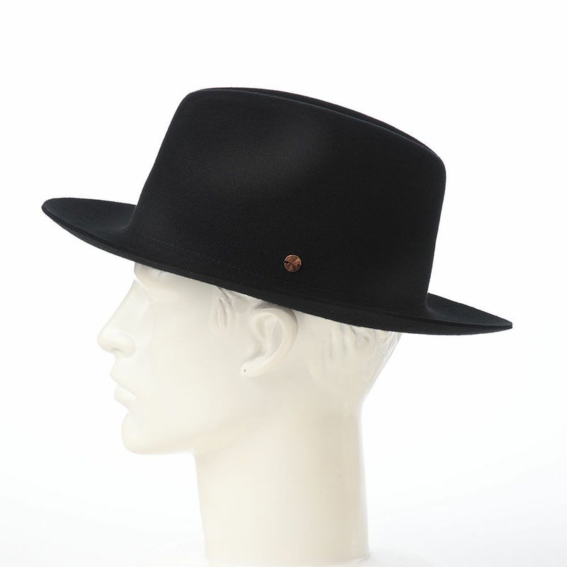 モーノのフェルトハット Crushable wool hat（クラッシャブル ウールハット） ブラック