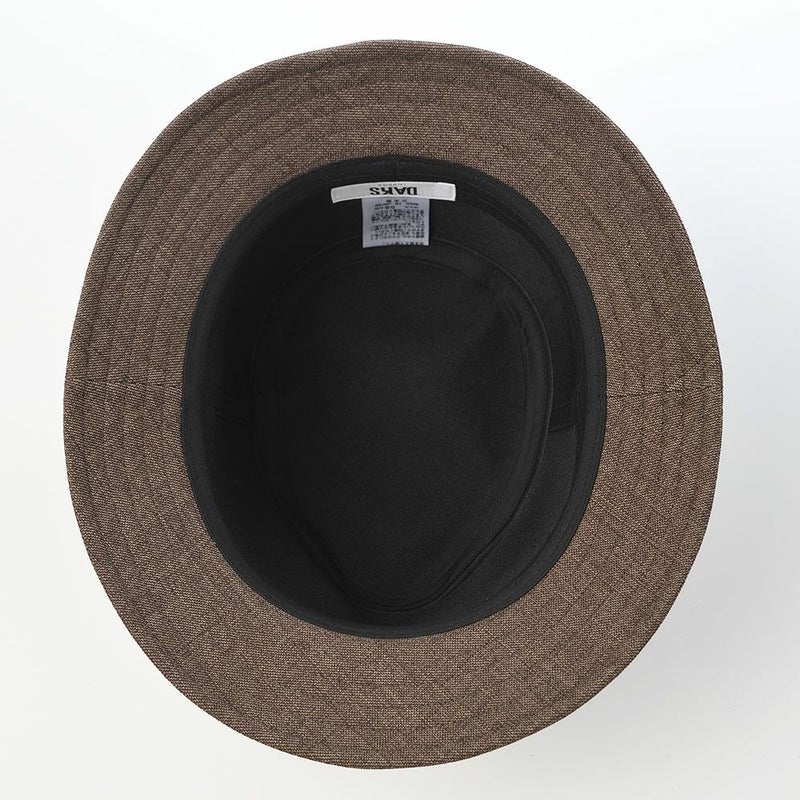 ダックスのソフトハット Manish Foldable Wash Sharkskin（マニッシュ フォルダブルウォッシュ シャークスキン） D2031 ブラウン