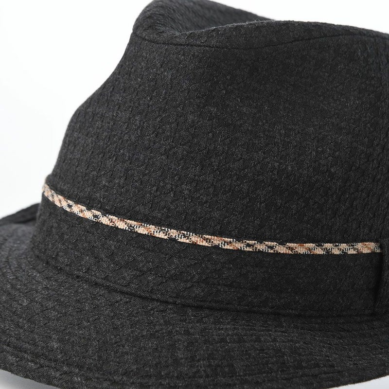 ダックスのソフトハット New Lescaut Houndstooth Jacquard（ニューレスコー ハウンドトゥース ジャガード） D2038 チャコール