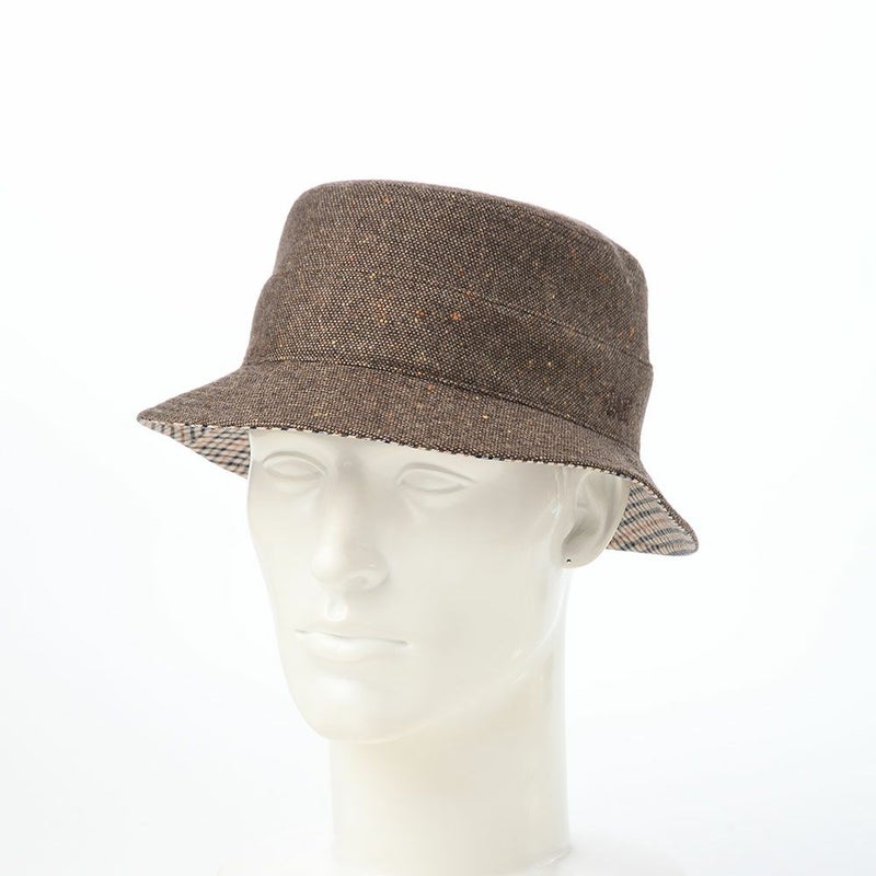ダックスのソフトハット Safari Knep Tweed（サファリ ネップツイード） D2044 ブラウン