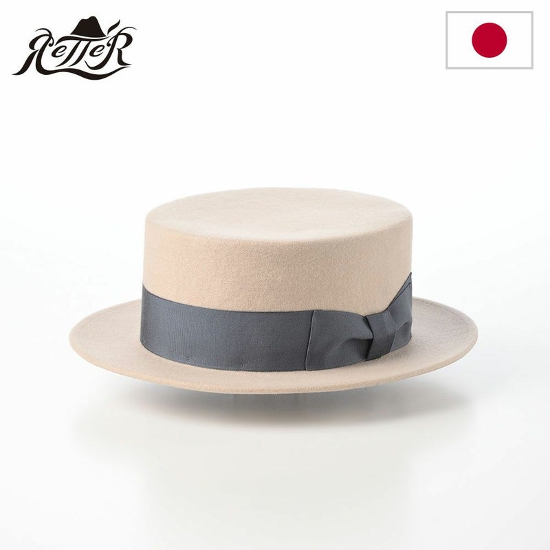 レッターのフェルトハット Felt KANKAN（フェルトカンカン） クリーム