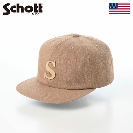 ショットのキャップ WOOL WAPPEN 6P CAP（ウールワッペン 6P キャップ） SC138 ベージュ