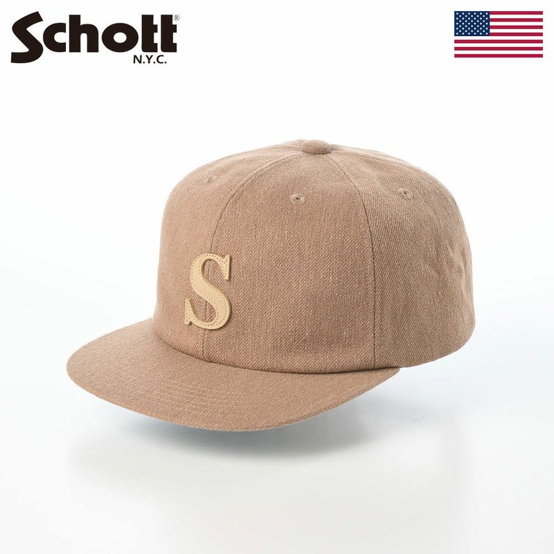 ショットのキャップ WOOL WAPPEN 6P CAP（ウールワッペン 6P キャップ） SC138 ベージュ