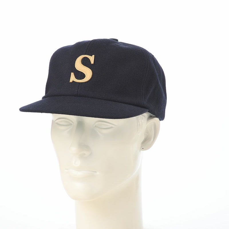 ショットのキャップ WOOL WAPPEN 6P CAP（ウールワッペン 6P キャップ） SC138 ネイビー