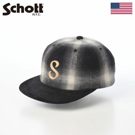 ショットのキャップ CHECK×NUBUCK 6P CAP（チェック×ヌバック 6P キャップ） SC139 ブラック