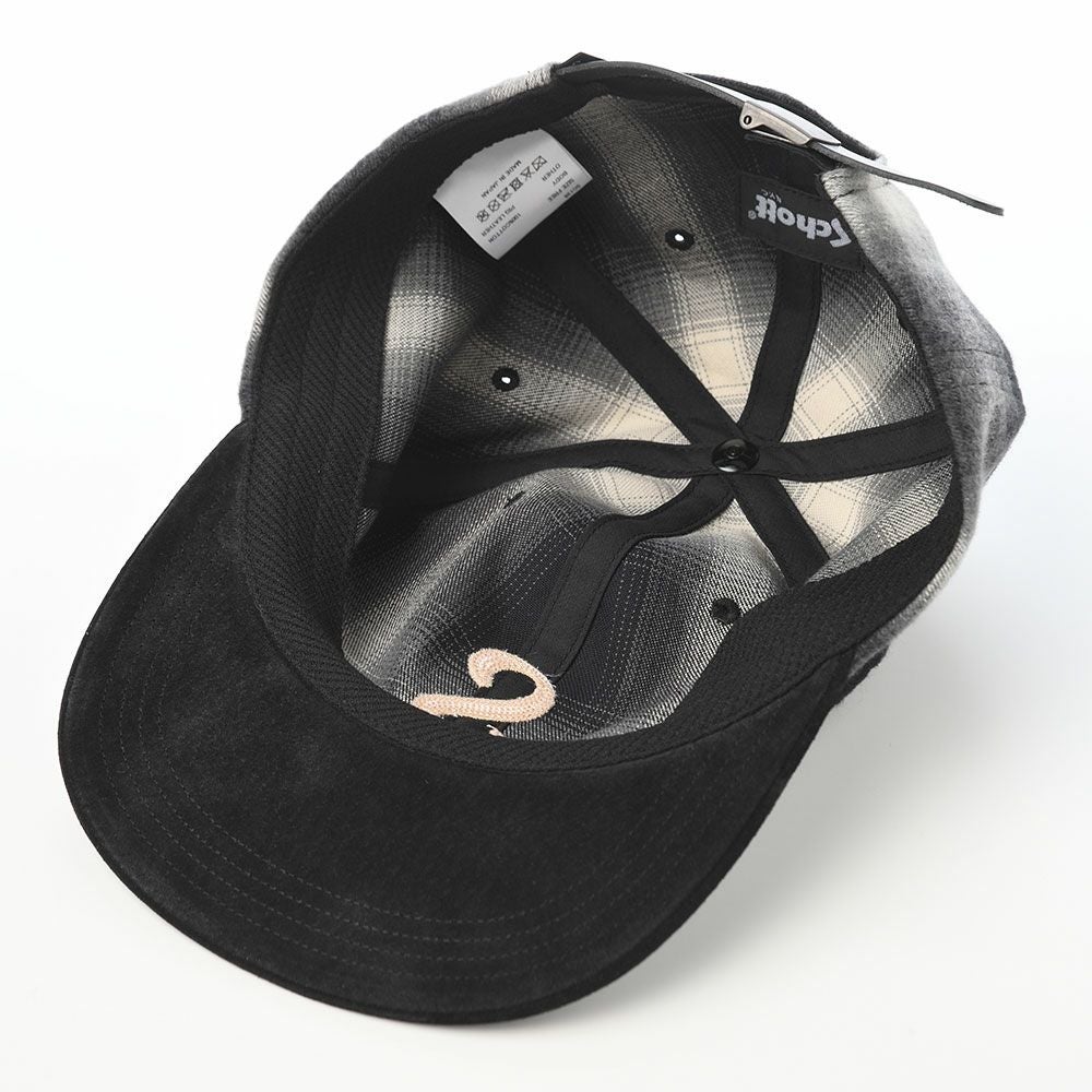 ショット キャップ CHECK×NUBUCK 6P CAP（チェック×ヌバック 6P