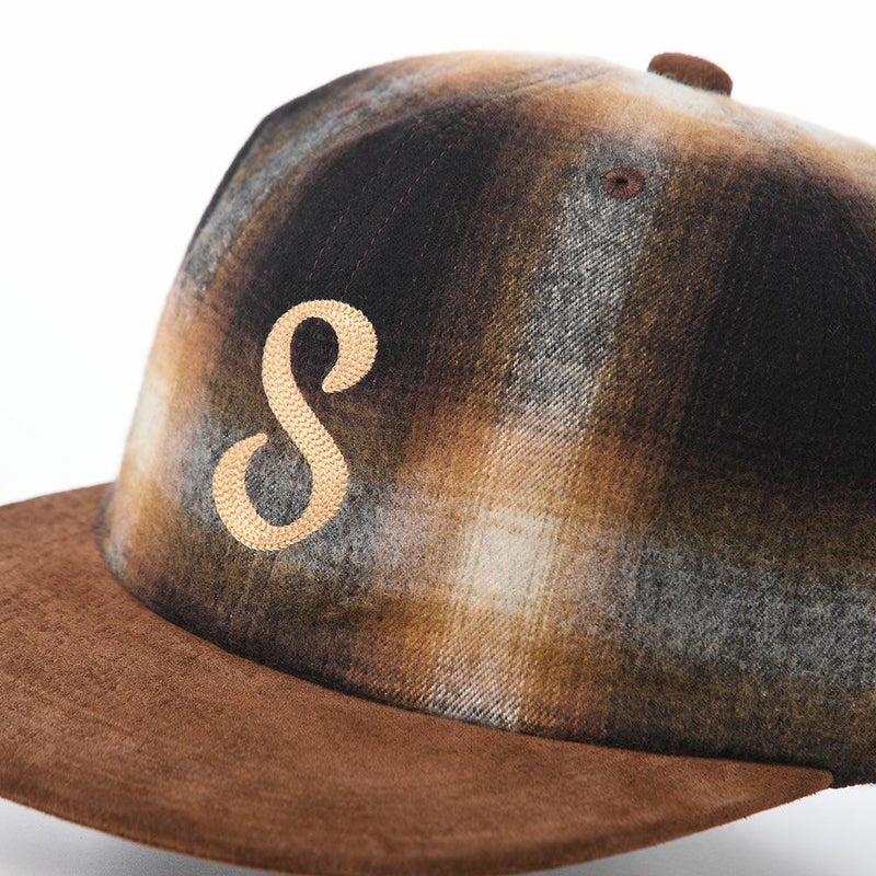 ショットのキャップ CHECK×NUBUCK 6P CAP（チェック×ヌバック 6P キャップ） SC139 ブラウン