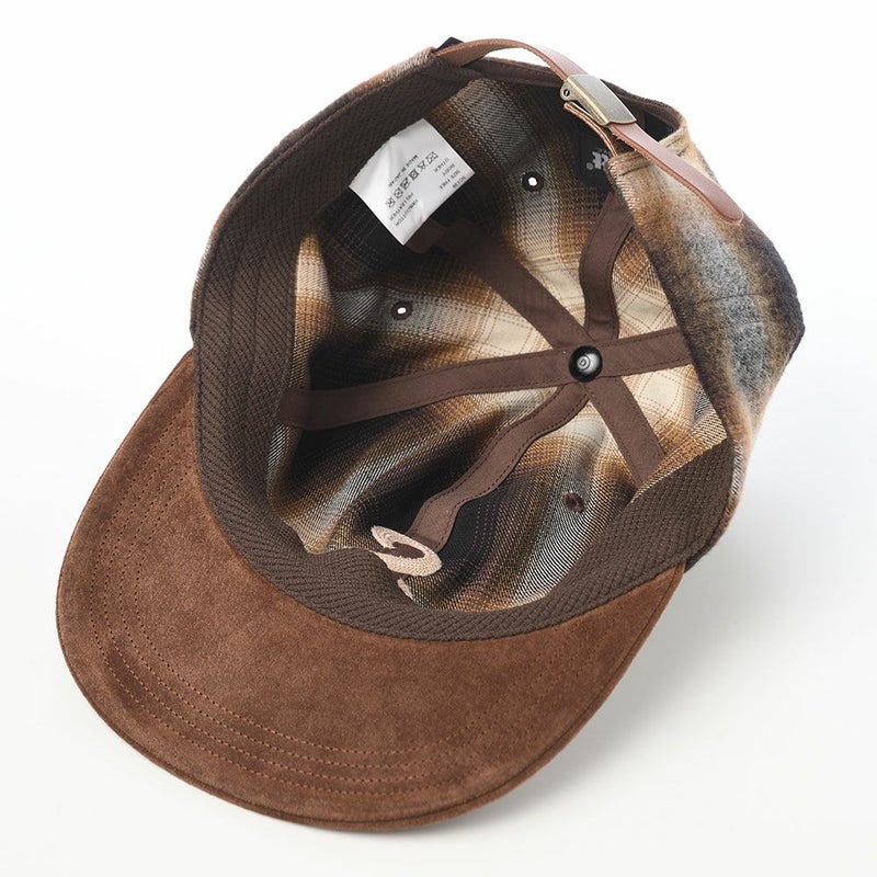 ショットのキャップ CHECK×NUBUCK 6P CAP（チェック×ヌバック 6P キャップ） SC139 ブラウン