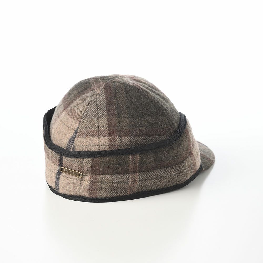 クラウンキャップ レイルロードキャップ Wool Check Railroad Cap