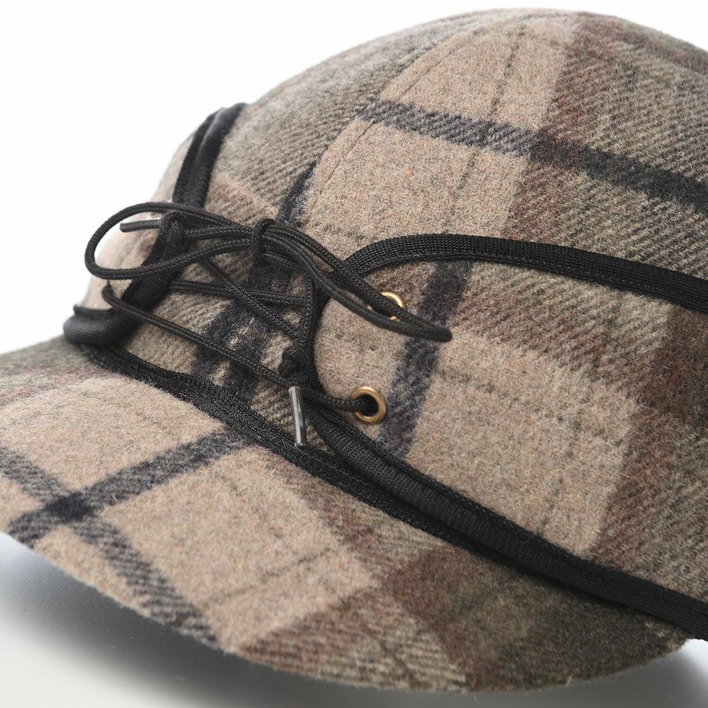 クラウンキャップ レイルロードキャップ Wool Check Railroad Cap