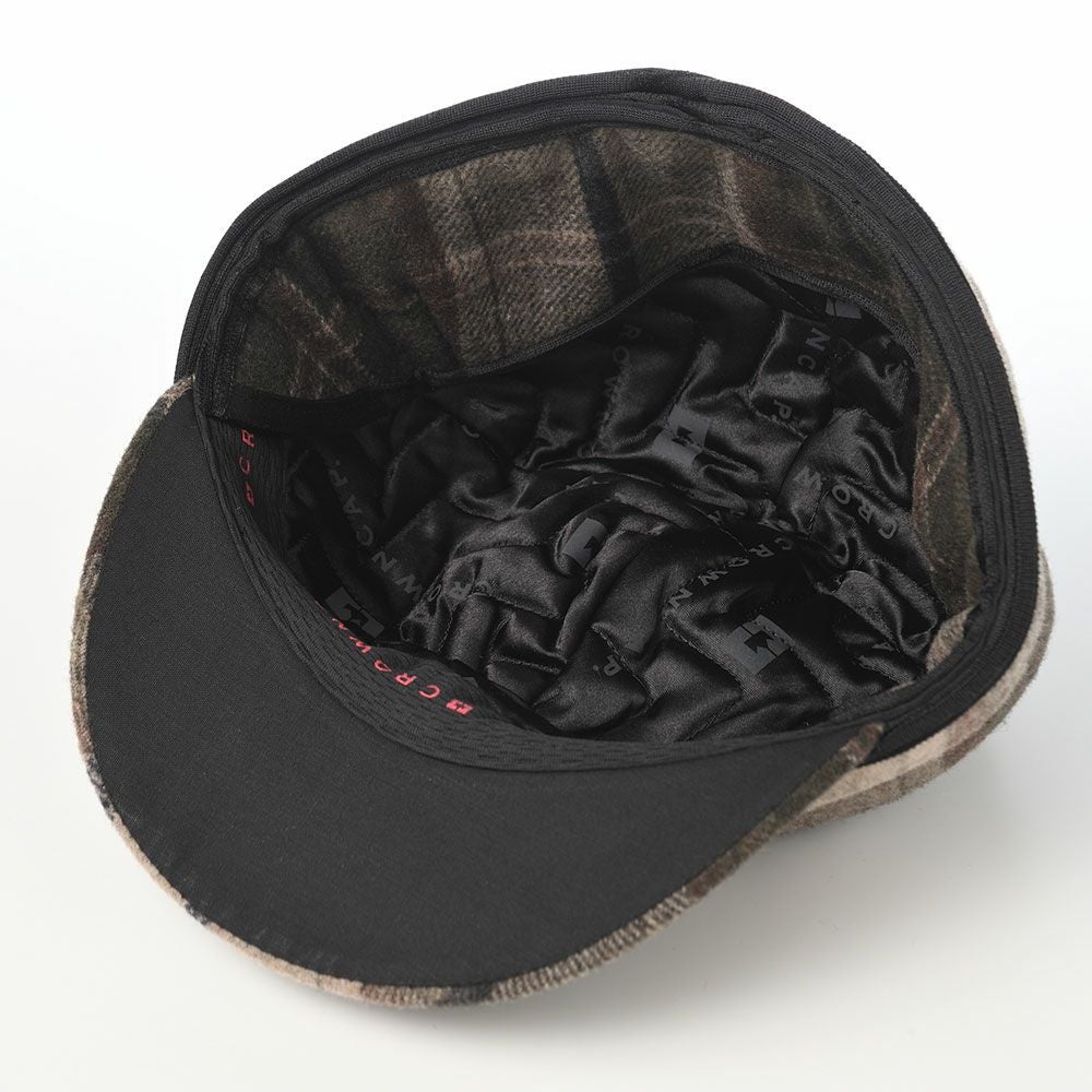 クラウンキャップ レイルロードキャップ Wool Check Railroad Cap