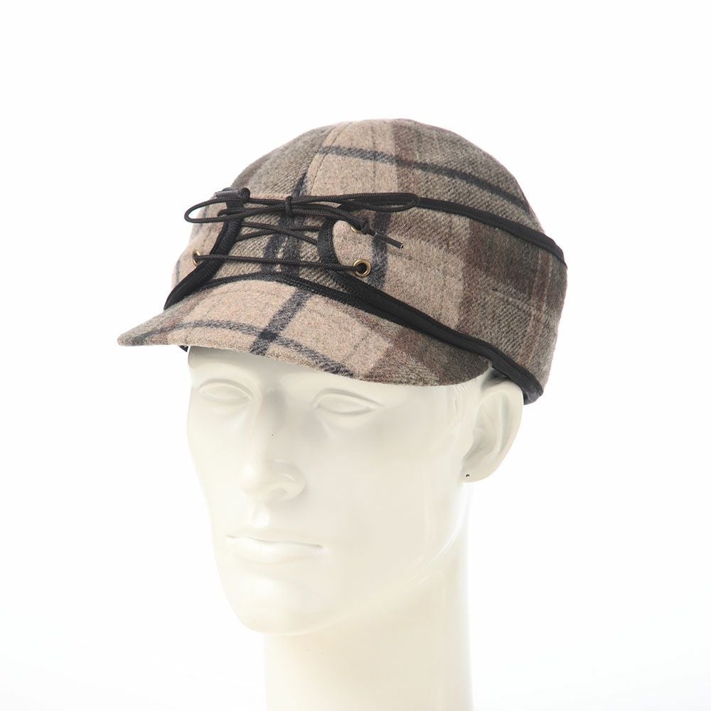 クラウンキャップ レイルロードキャップ Wool Check Railroad Cap